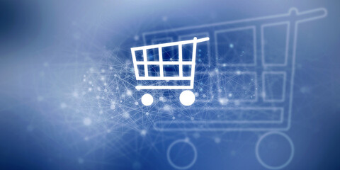 Poster - 2d illustration Shopping Cart concept
