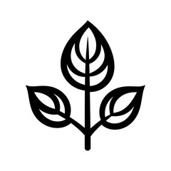 Poster - Calathea Makoyana Icon - Simple Vector Illustration