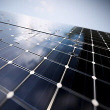 Close-up Macro Shot Of Solar Panel Surface With Solar Cells. Photovoltaic Technology For Sustainability, Renewable And Clean Energy, And A Sustainable Planet, Leading The Energy Transition