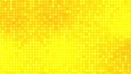 Wall Mural - Shiny circle dots blink and scroll toward the right on a 4K gold background.