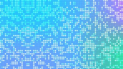 Wall Mural - blue polka dots scrolling and flashing irregularly on a 4k gradient blue background.