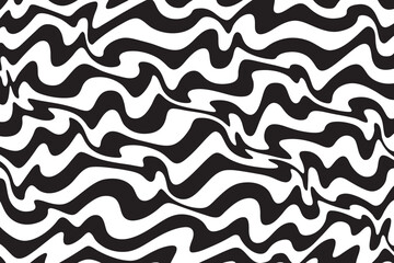 Aufkleber - Abstract seamless vector pattern. Waves. Lines. Distorted. Isolated. 