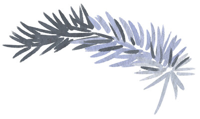 christmas tree branch illustration png