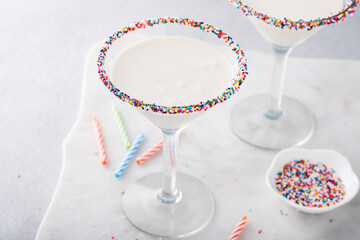 Wall Mural - Birthday cake martini, fun cocktail idea