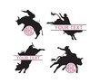 Bull riding monogram, rodeo svg, Rodeo Cowboy, Western Rodeo Cowboy Horse
