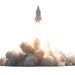 Isolated Rocket in 3D - PNG Image for Creative Designers