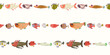 Fish seamless pattern. Watercolor vector illustration. cute animal.