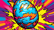 © Jan - Explosion of color in a pop art Easter egg, a funky twist on a springtime symbol.