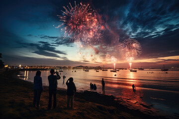 Wall Mural - Silvester Feuerwerk