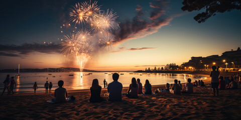 Wall Mural - Silvester Feuerwerk