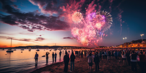 Wall Mural - Silvester Feuerwerk