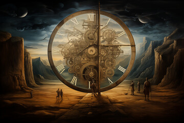 Poster - A visual representation of the passage of time, with layers that reveal the evolution of the artwork.