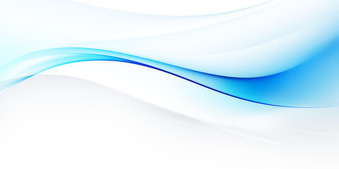 Wall Mural - Business background with dynamic blue and white waves with copy space. Background concept. AI generated.