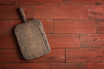 Wall Mural - Rustic cutting board on wooden table