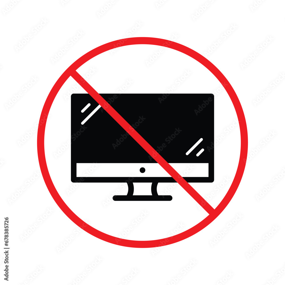 Forbidden Prohibited Warning, caution, attention, restriction label ...