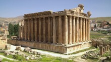 Ruins Of The Temple Of Bacchus Located In Ancient Roman City In Baalbek, Lebanon