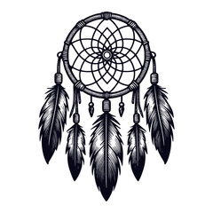 Wall Mural - dreamcatcher vintage sketch