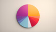 Minimalistic wallpaper with a colorful pie chart. Business concept for data analysis and BI. 