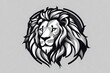 lionHead Logo Monochrome Design Style
