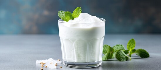 Yogurt based Middle Eastern drink with salt and water Ayran is popular