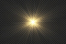 Light Star Gold Png. Light Sun Gold Png. Light Flash Gold Png. Vector Illustrator. Summer Season Beach