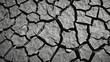 Closeup shot of cracks in the Monte da Barca reservoir during a drought