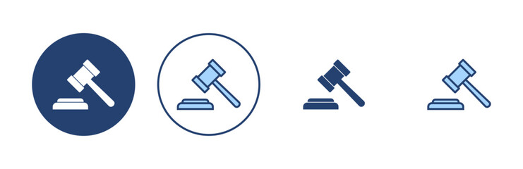 Gavel icon vector. judge gavel sign and symbol. law icon. auction hammer