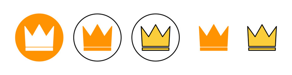 Wall Mural - Crown icon set for web and mobile app. crown sign and symbol
