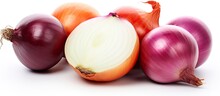 Vibrant Onions Isolated On White