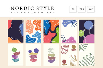 nordic background set