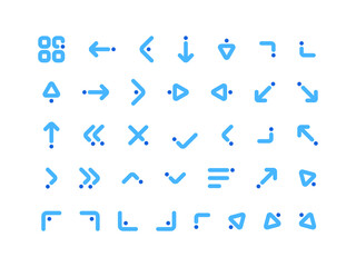 Poster - Arrow Icon Pack Outline Two Tone Style. Navigation Icons Collection Perfect for Websites, Landing Pages, Mobile Apps, and Presentations. Suitable for User Interface or User Experience UI UX.