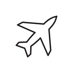 Poster - Plane icon vector, liner flat trendy style illustration on white background..eps
