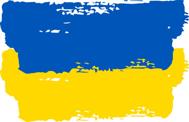 Wall Mural - Ukraine Flag Vector Abstract Paint Streaks