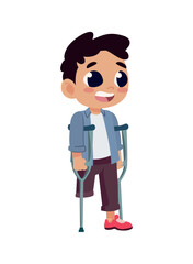 Sticker - boy disability character