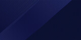 Fototapeta  - Premium background design with diagonal dark blue line pattern. Vector horizontal template for digital lux business banner vector dark blue 