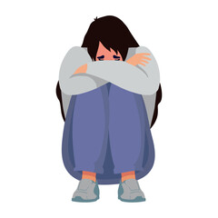 Sticker - depression woman condition