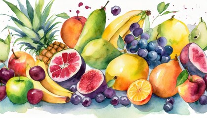 Wall Mural - a background of fruit