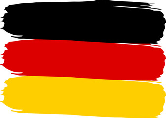 Wall Mural - Paint Strokes and National Pride: Germany Flag