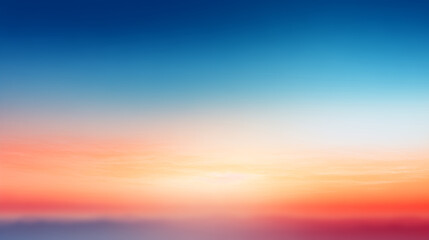 Wall Mural - abstract gradient sunrise in the sky with cloud and blue mix orange natural background.