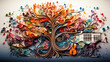 © ants1210 - tree graffiti on the wall