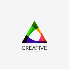 Poster - Triangle abstract logo, business emblem icon