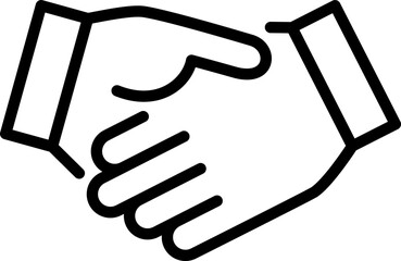 Wall Mural - The handshake icon of two hands as concept of business partnership