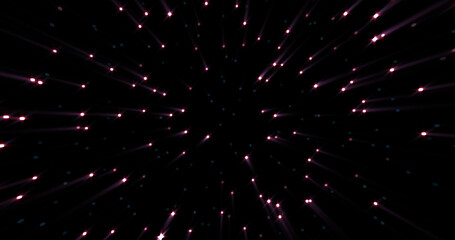 Wall Mural - Abstract cosmic background of energetic bright glowing magical stars on a dark sky background