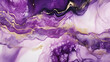 Luxury purple and gold stone marble texture. Alcohol ink technique abstract background. Modern paint with glitter marble texture. generative AI.