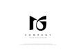 Initial Letter MG Monogram Logo Design Vector