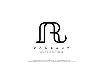 Poster - Initial Letter AR or RA Logo Design Vector