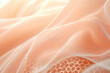 Textured Organic Mesh: Close-Up of Skin Cells in a Delicate Peach Palette