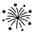 fireworks glyph icon