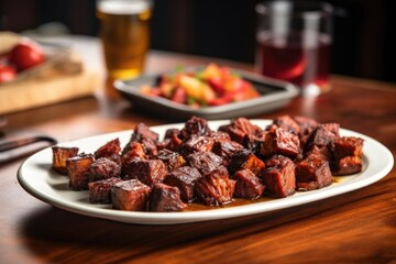 Poster - heaping serving of burnt ends on a platter