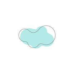 Poster - blob set hand draw elements cartoon